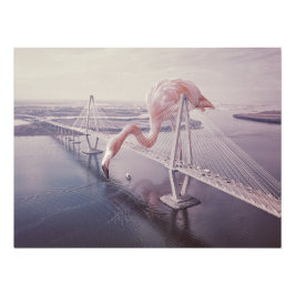 Rosa große Schwanenkunst Fotodruck