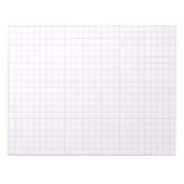 Rosa Grosses Graph Paper Notizblock (Vorderseite)