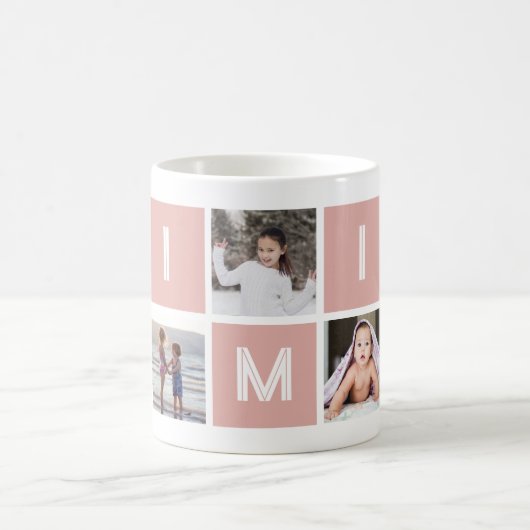 Rosa Großmutter 5 Foto Collage Mimi Kaffeetasse (Mittel)