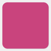 Rosa Großquadratischer Sticker (Vorderseite)