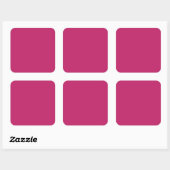 Rosa Großquadratischer Sticker (Blatt)