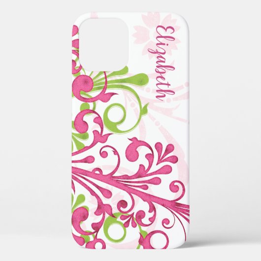 Rosa grün Abstrakt Case-Mate iPhone Hülle (Rückseite)