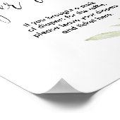 Rosa Grün, elegant Poster (Ecke)