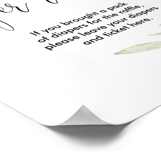 Rosa Grün, elegant Poster (Ecke)