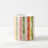 Rosa Grün Gelbe Streifen Kaffeetasse (Mittel)