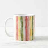 Rosa Grün Gelbe Streifen Kaffeetasse (Links)
