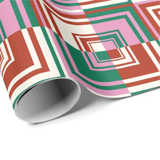 Rosa grün geschenkpapier (Rolleneckpunkt)