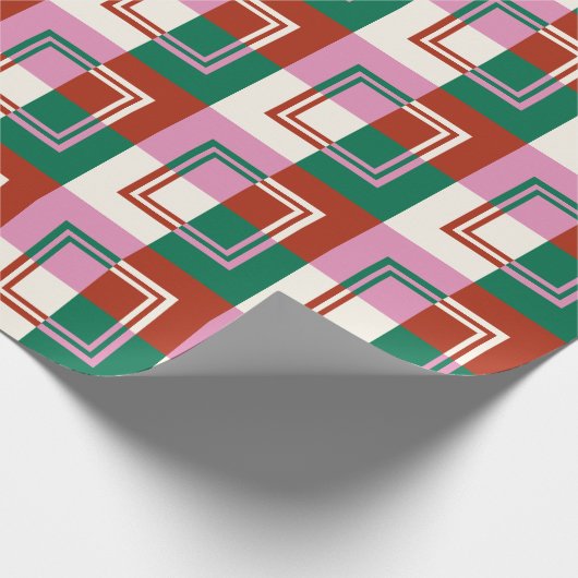 Rosa grün geschenkpapier (Ecke)