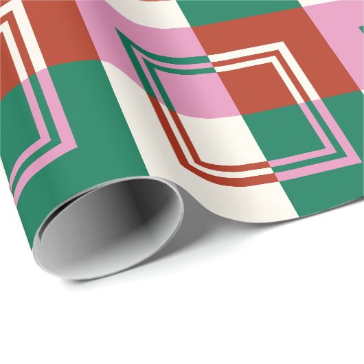 Rosa grün geschenkpapier (Rolleneckpunkt)