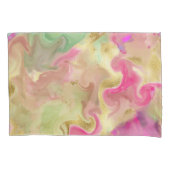 Rosa, Grün, Gold, Hüllen aus Marmorpinke Kissenbezug (Vorderseite-Links)