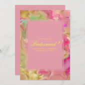 Rosa, Grün, Gold, Marmor in den Einladungen (Vorne/Hinten)