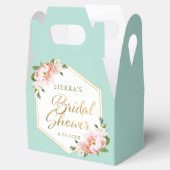 Rosa grün-goldfarbenes Brautparty Geschenkschachtel (Geöffnet)