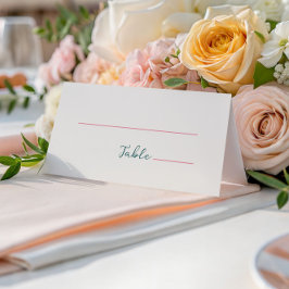 Rosa grün handschriftlich platzkarte