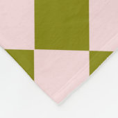 Rosa grün kariert Diamantmuster Fleecedecke (Ecke)