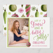 Rosa Grün lässt es Schnee Drehbuch Weihnachten Fot (Vorne/Hinten)