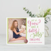 Rosa Grün lässt es Schnee Drehbuch Weihnachten Fot (Stehend Vorderseite)