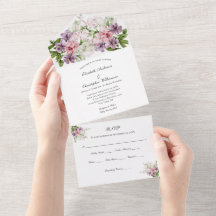 Rosa Grün Lila Blumen Elegant Klassische Hochzeit