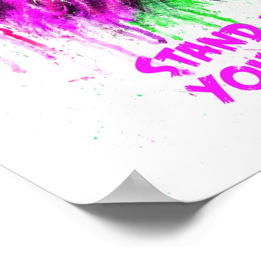 Rosa & Grün mit Text Poster - Löwenprint! (Ecke)