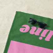 Rosa Grün Moderne Abstrakte Geometrie Personalisie Strandtuch (Beispiel)