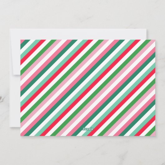 Rosa Grün Roter Retro Merry Woofmas Weihnachten (Rückseite)