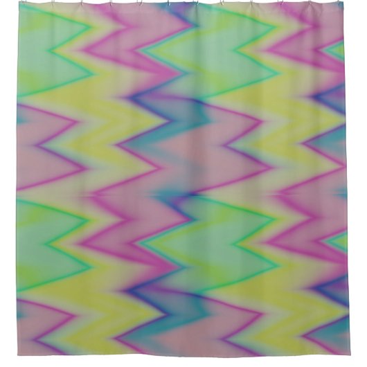 Rosa, grün und blau duschvorhang (Vorderseite)