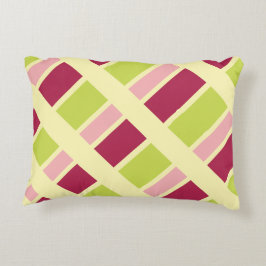 Rosa Grün und Burgund Dekokissen