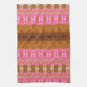Rosa grün und Gold Geschirrtuch (Vertikal)