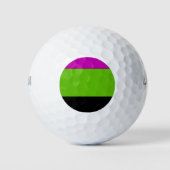 Rosa, Grün und Schwarz Golfball (Vorderseite)