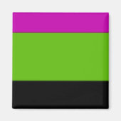 Rosa, Grün und Schwarz Magnet (Vorne)