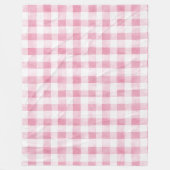 Rosa Grün Weiß Kariert Gestreift Fleecedecke (Vorderseite)