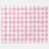 Rosa Grün Weiß Kariert Gestreift Fleecedecke (Vorderseite (Horizontal))