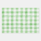 Rosa Grün Weiß Kariert Gestreift Geburtstag Geschenkpapier Set (Vorderseite 3)