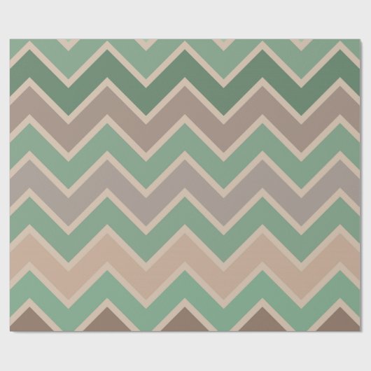 Rosa grün Zickzack Geschenkpapier (Flach)