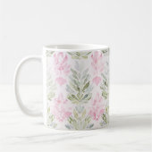 Rosa Grüne Abstrakte Floral Kaffeetasse (Links)