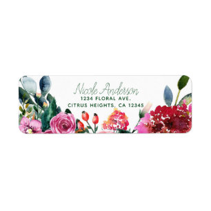 Rosa Grüne Aquarell Blumen Vintage Floral Chic