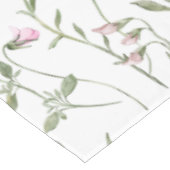 Rosa Grüne Aquarell-Wildblume Tischdecke (Schrägansicht)