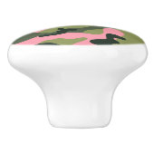 Rosa Grüne Armee Camouflage Camouflage Schlafzimme Keramikknauf (Seitenansicht)
