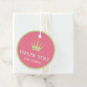 Rosa grüne Babydusche Geschenkanhänger (Beispiel)