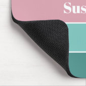 Rosa grüne, benutzerdefinierte Sommerfarbenblöcke Mousepad (Ecke)