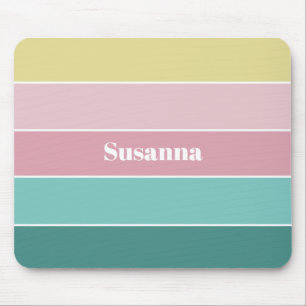 Rosa grüne, benutzerdefinierte Sommerfarbenblöcke Mousepad
