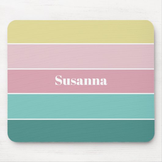 Rosa grüne, benutzerdefinierte Sommerfarbenblöcke Mousepad (Vorne)