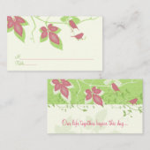 Rosa Grüne Birnen Besondere Anlass Platzkarte (Vorne/Hinten)