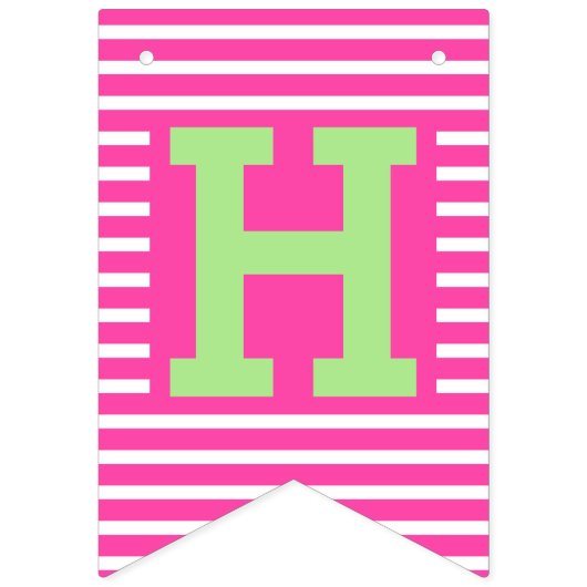 Rosa, grüne Birthday-Jagdfahnen Wimpelkette (Zweite Fahne)