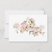 Rosa & grüne Blätter Hochzeitskarte RSVP Karte (Rückseite)