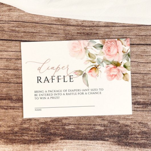 Rosa & grüne Blätter Windelruderkarte Begleitkarte