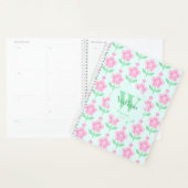 Rosa grüne Blume Boho Blumengestalt Design Planer (Anzeige)