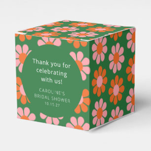 Rosa grüne Blumen Brautparty Benutzerdefinierte Da Geschenkschachtel