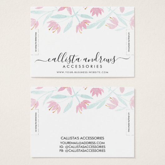 Rosa grüne Blumenarmbänder (Vorne & Hinten)