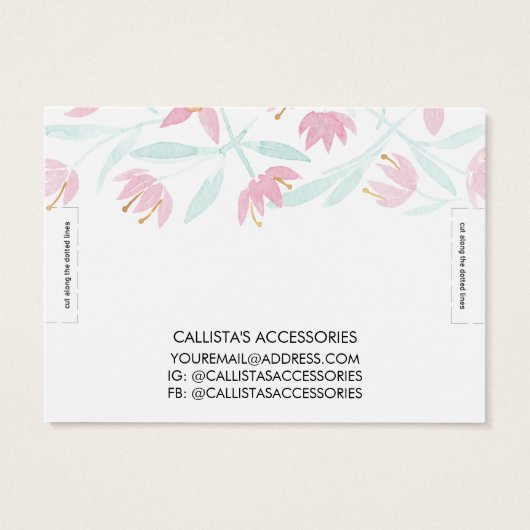 Rosa grüne Blumenarmbänder (Rückseite)