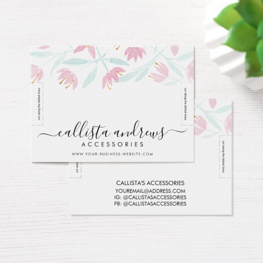 Rosa grüne Blumenarmbänder (Schreibtisch)